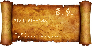 Biel Vitolda névjegykártya